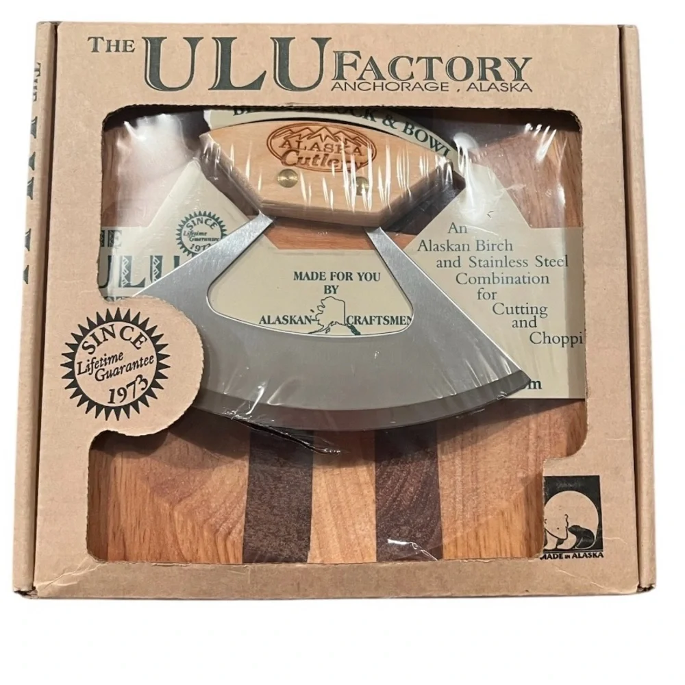 New The Ulu Factory Chopping Bowl & Ulu Knife